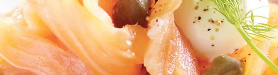 Aardappelkoekjes met gerookte zalm