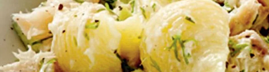 Pastasalade met makreel en komkommer