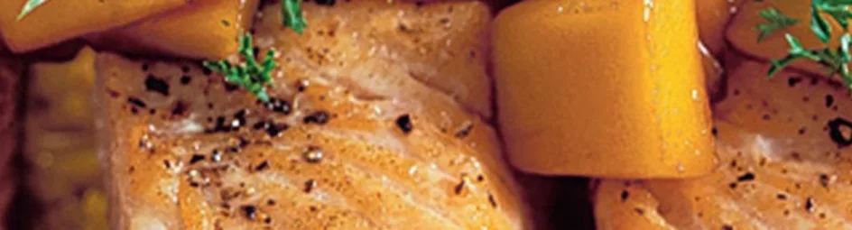 Aziatische zalmfilet met mango