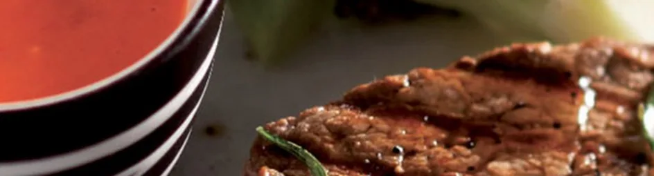 Biefstuk met paprika-tijmsaus