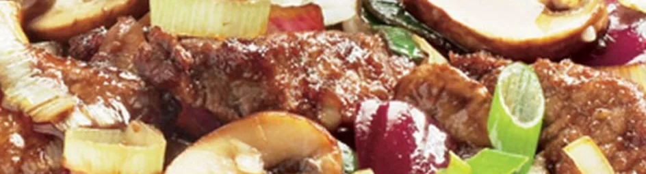 Snel gebakken biefstuk met lente-ui