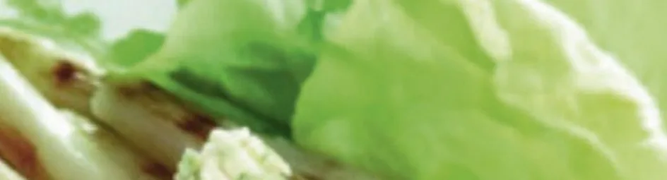 Gegrilde witte asperges met ansjovisboter