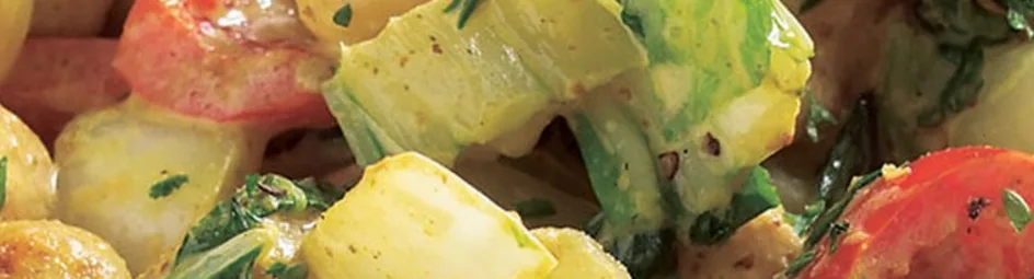 Kip met krieltjes in mosterd-notensaus