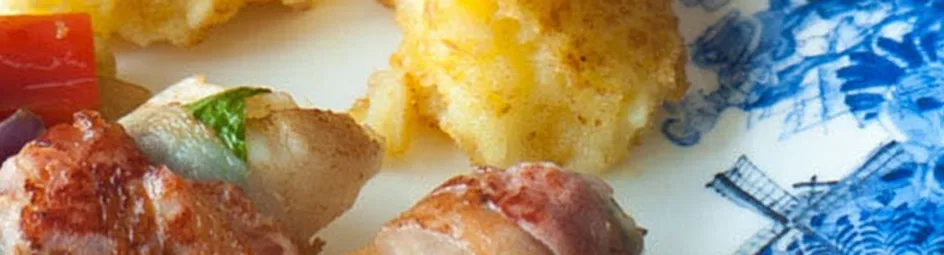 Witvis in krokante bacon van René Pluijm