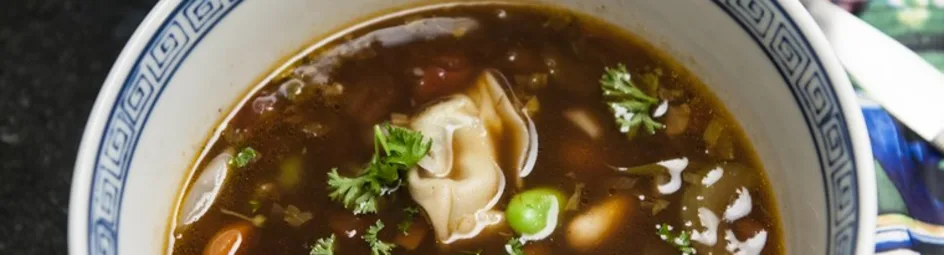 Minestronesoep met ravioli