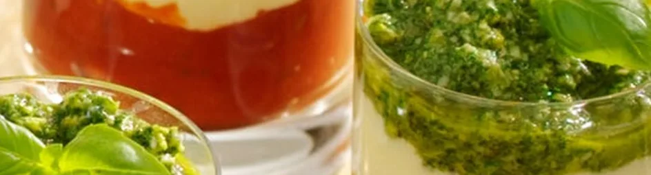 Salade caprese in een glaasje!