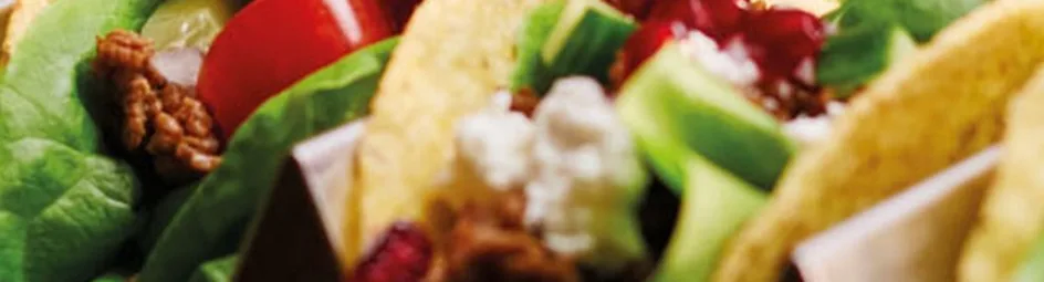 Taco's met feta en granaatappel