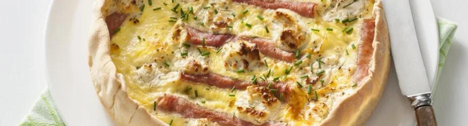 Aspergequiche met ham