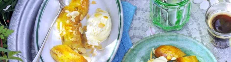 Banaan met karamelsaus, naar idee van Yvette