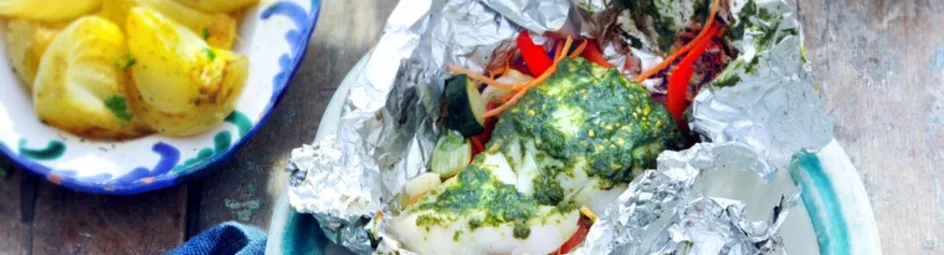 Pakketje vis, naar idee van Imke