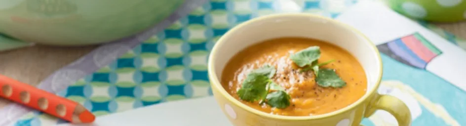 Juffensoep met geroosterde pompoen en gember