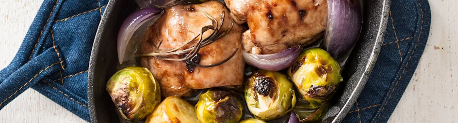 Balsamicokip met spruitjes