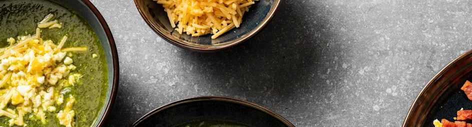 Boerenkoolsoep met krokante spekjes