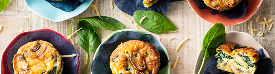 Hartige spinazie- en champignonmuffins