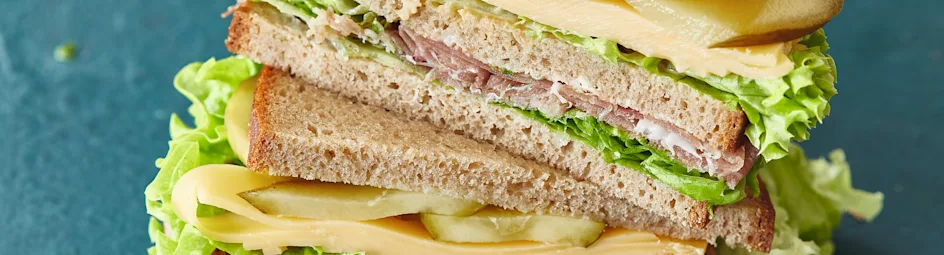 Roggebroodsandwiches met augurk