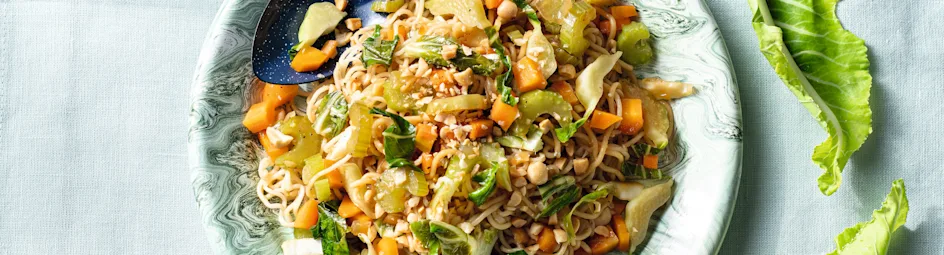 Wokschotel met bloemkoolblad