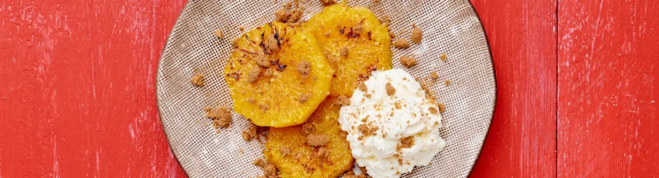 Gebakken sinaasappel met speculaas