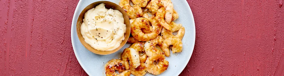 Honing knoflook garnalen