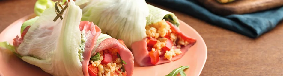 Lunchwrap met rosbief en pesto