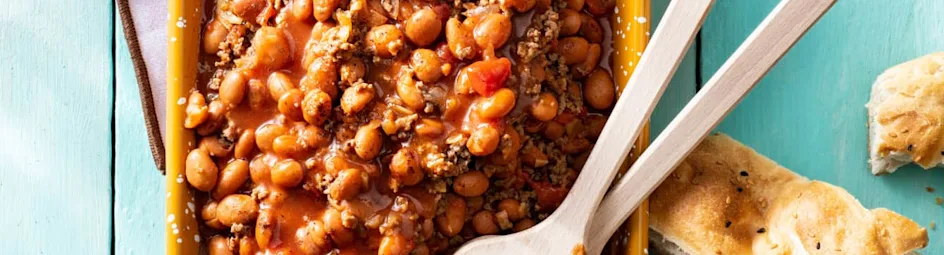 Bonenschotel met chili