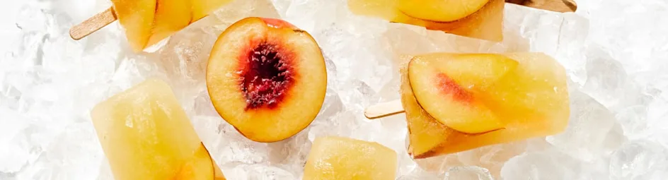 Popsicles met nectarine