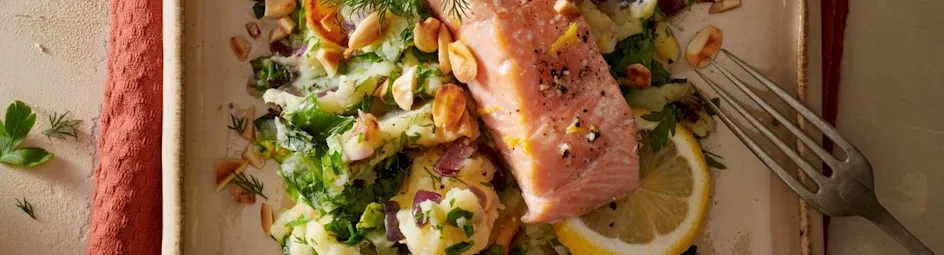 Andijviestamppot met pastinaak en zalm
