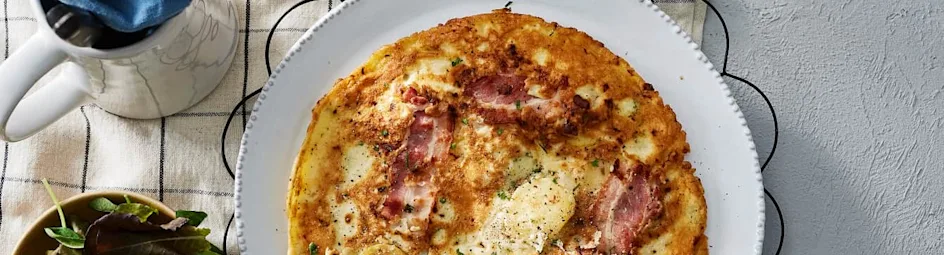 Aardappel spek pannenkoek