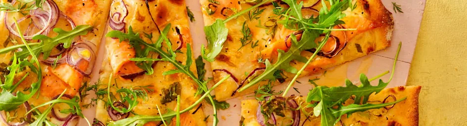 Flammkuchen met zalm