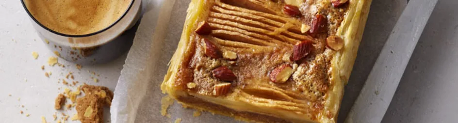 Peren speculaas taartje