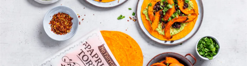 Vegan wraps met pompoen en avocado