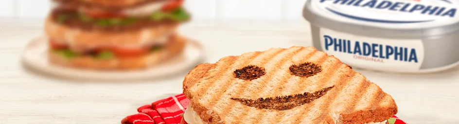 Klassieke tosti met Philadelphia Original en ham
