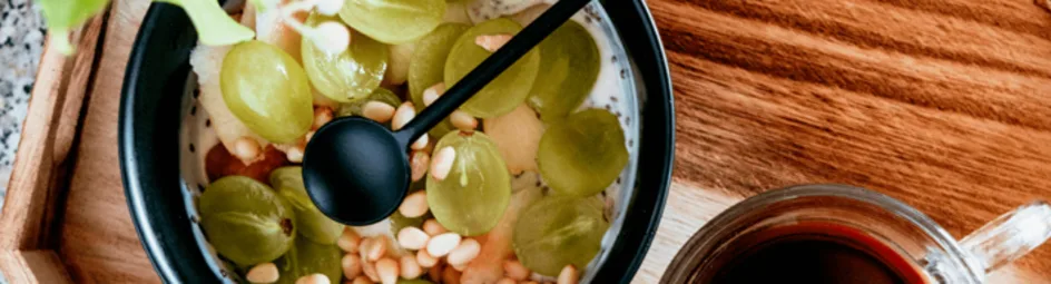 Frisse smoothiebowl met druiven