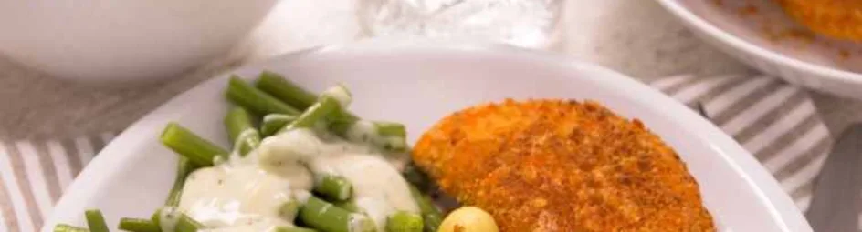 Kip cordon bleu met sperziebonen