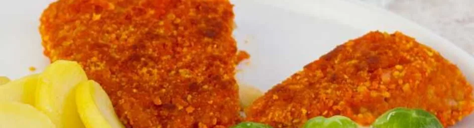 Cordon bleu met aardappelschijfjes en spruiten