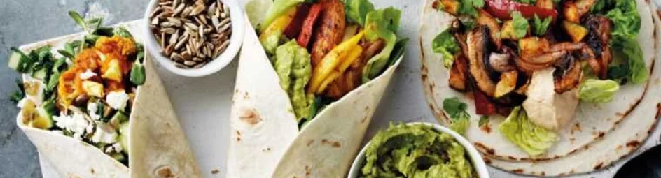 Tortilla's met kip en groente