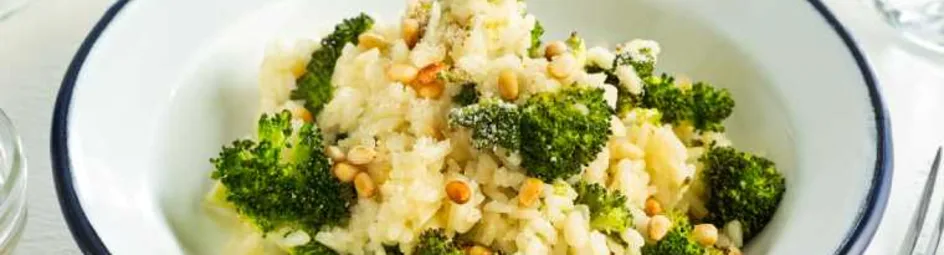 Romige broccoli-kaas risotto