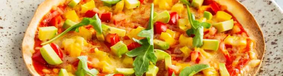 Vegetarische tortilla pizza’s