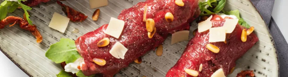 Carpaccio-rolletjes met ricotta