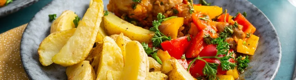 Gestoofde kip met paprika