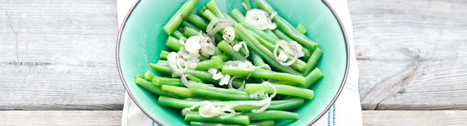 Sperziebonen met sjalottendressing