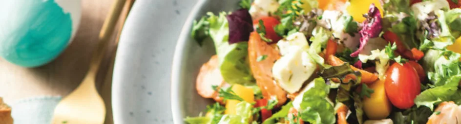 Salade gerookte kip mango