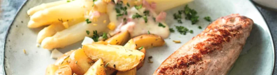 Asperges met varkenshaas