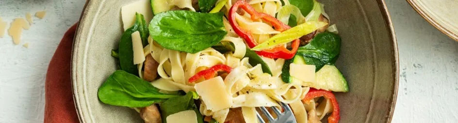Romige pasta met kip