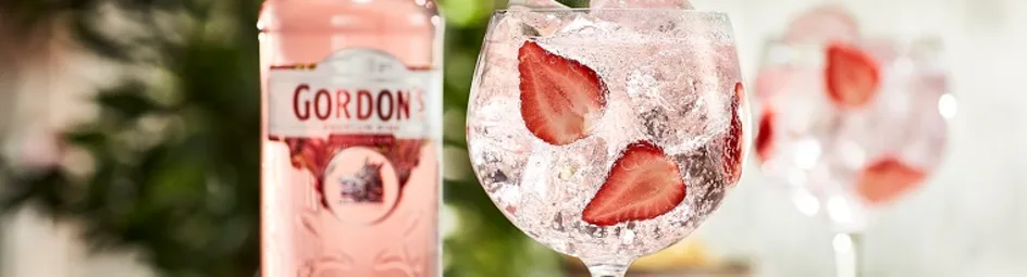 Gordon's pink gin cocktail