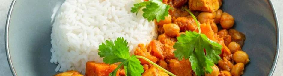 Zoete aardappel curry met kipfilet