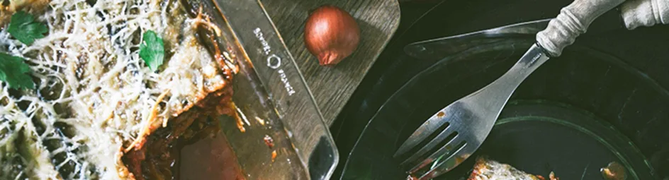 Ovenschotel van Rul Gehackt en aubergine (vegetarisch)