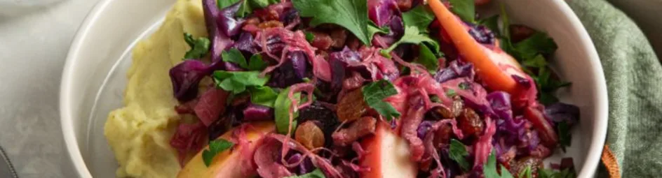 Zuurkool met appel en rozijnen