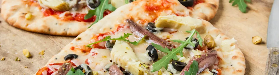 Pizza artisjok op platbrood