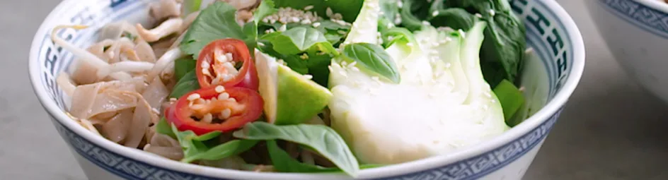 Vietnamese noedels met runderreepjes en paksoi