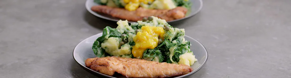 Lekkerbekjes met spinazie-pastinaak stamppot